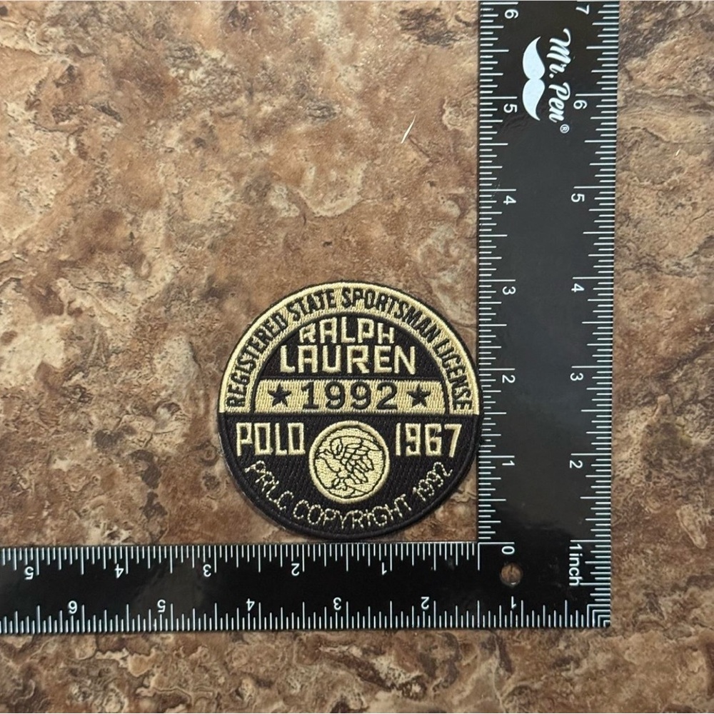 Ralph Lauren Black and Gold Sportsman Patch